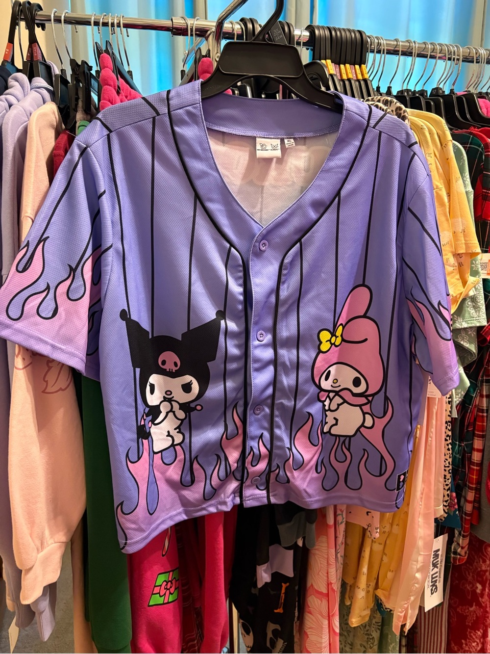 Kuromi and friends button down